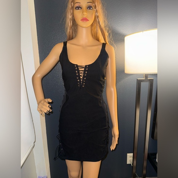 Dolls Kill Dresses & Skirts - NWT Dolls Kill Poster Grl Stallion Sass Lace Up Mini Dress Size XL